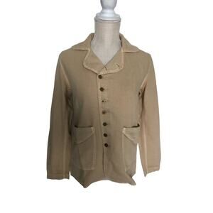 Sandrine Rose Tan Lightweight Collared Button Down Jacket - XS